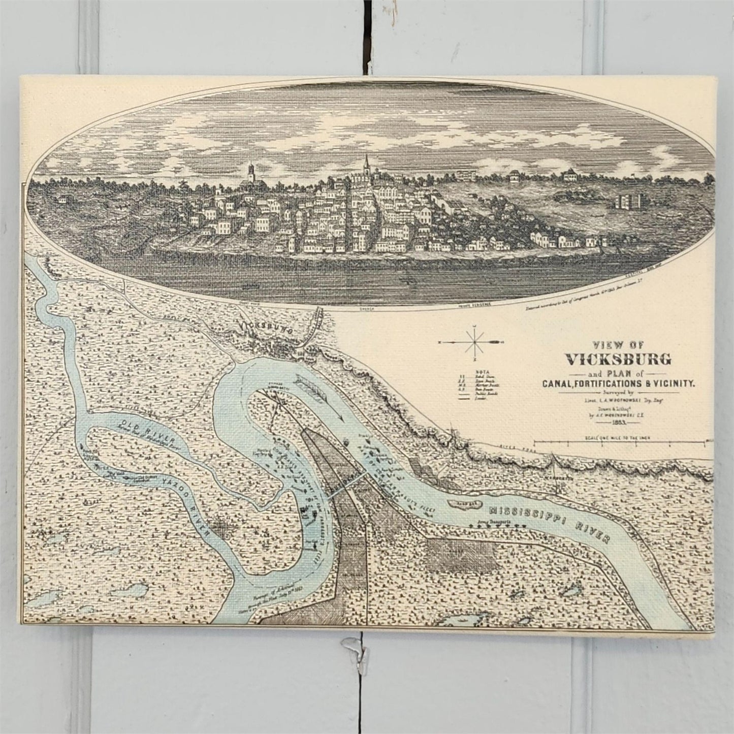 Map of Vicksburg 1830's