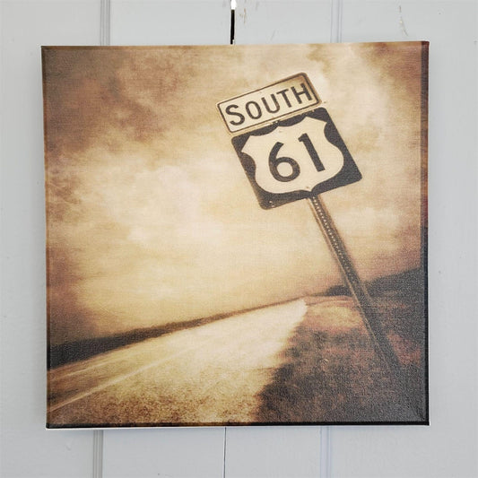 Canvas Print of Highway 61 Home of the Delta Blues